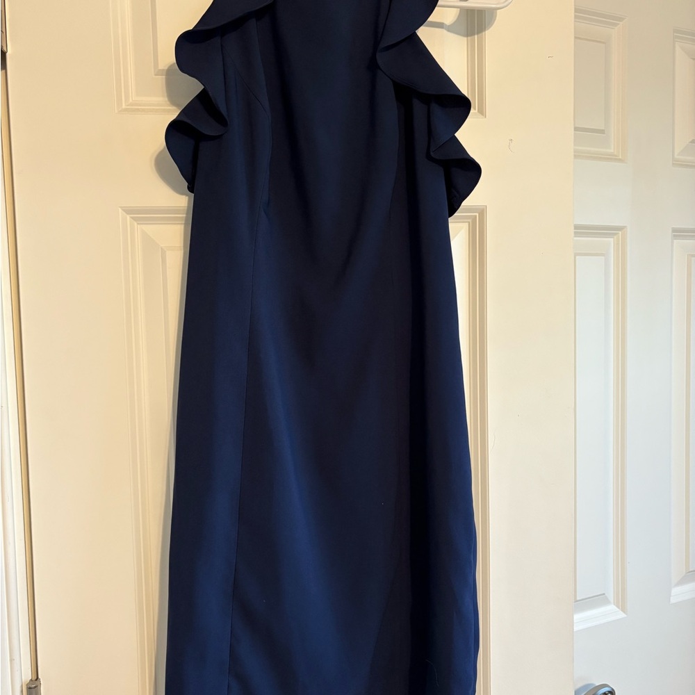 Lilly Pulitzer Elegant Navy Ruffle Dress